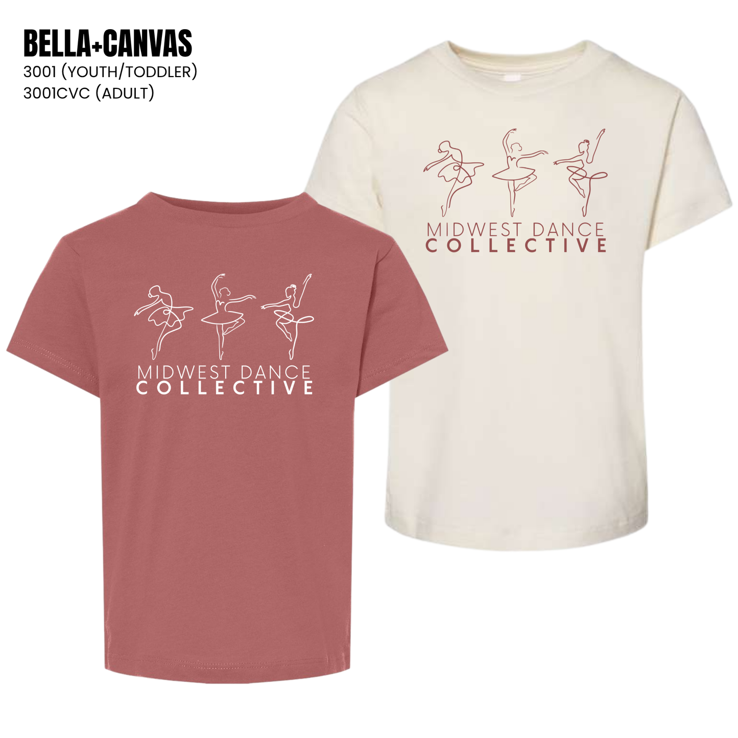 MDC | MDC Dancer Outline B+C Tee - toddler, youth, adult