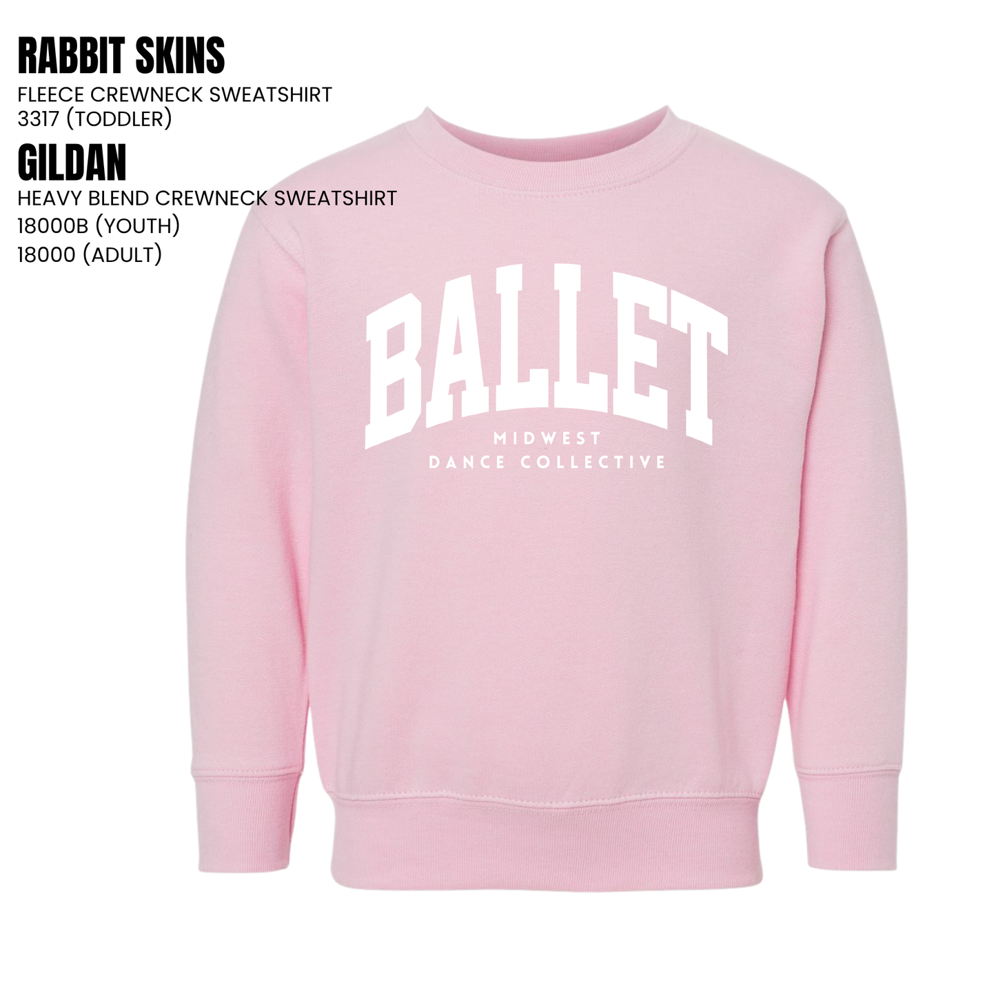 MDC | Ballet MDC Crewneck Sweatshirt, toddler + youth