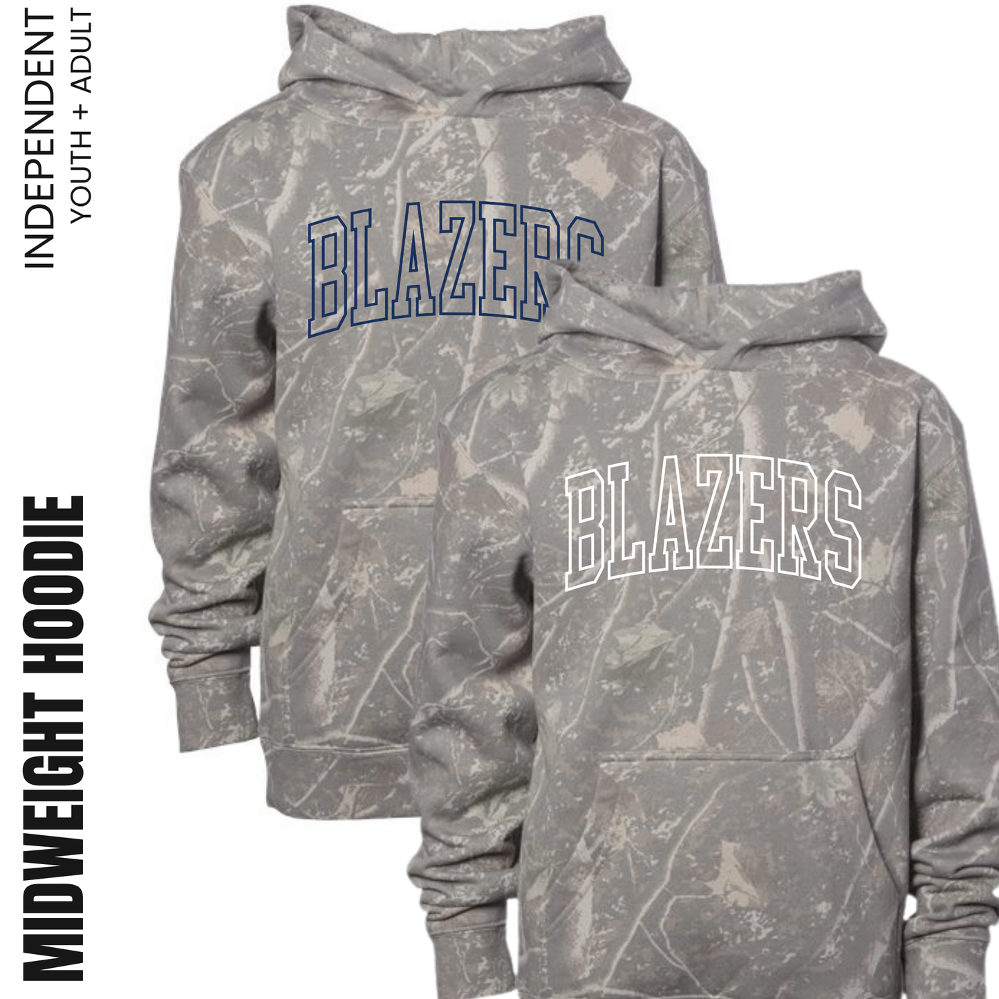 BLAZERS | Independent Midweight Hooded Sweatshirt {youth + adult}