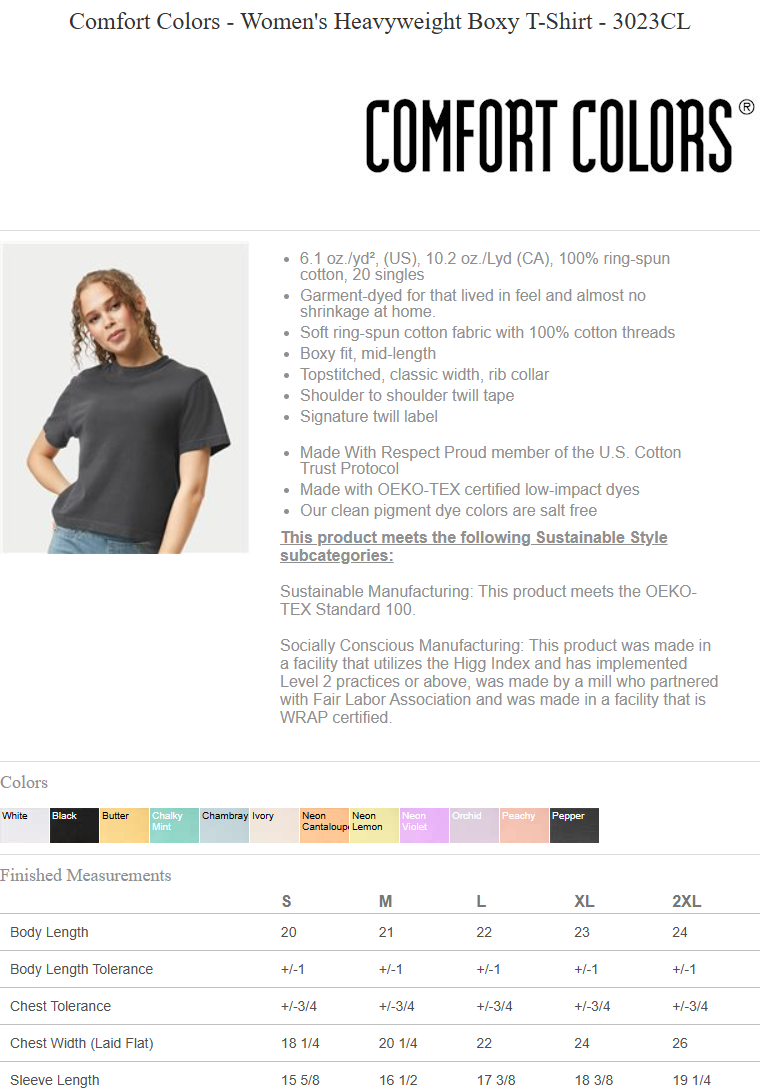 Deeply Rooted Healing | Comfort Colors Boxy Tee, Simple