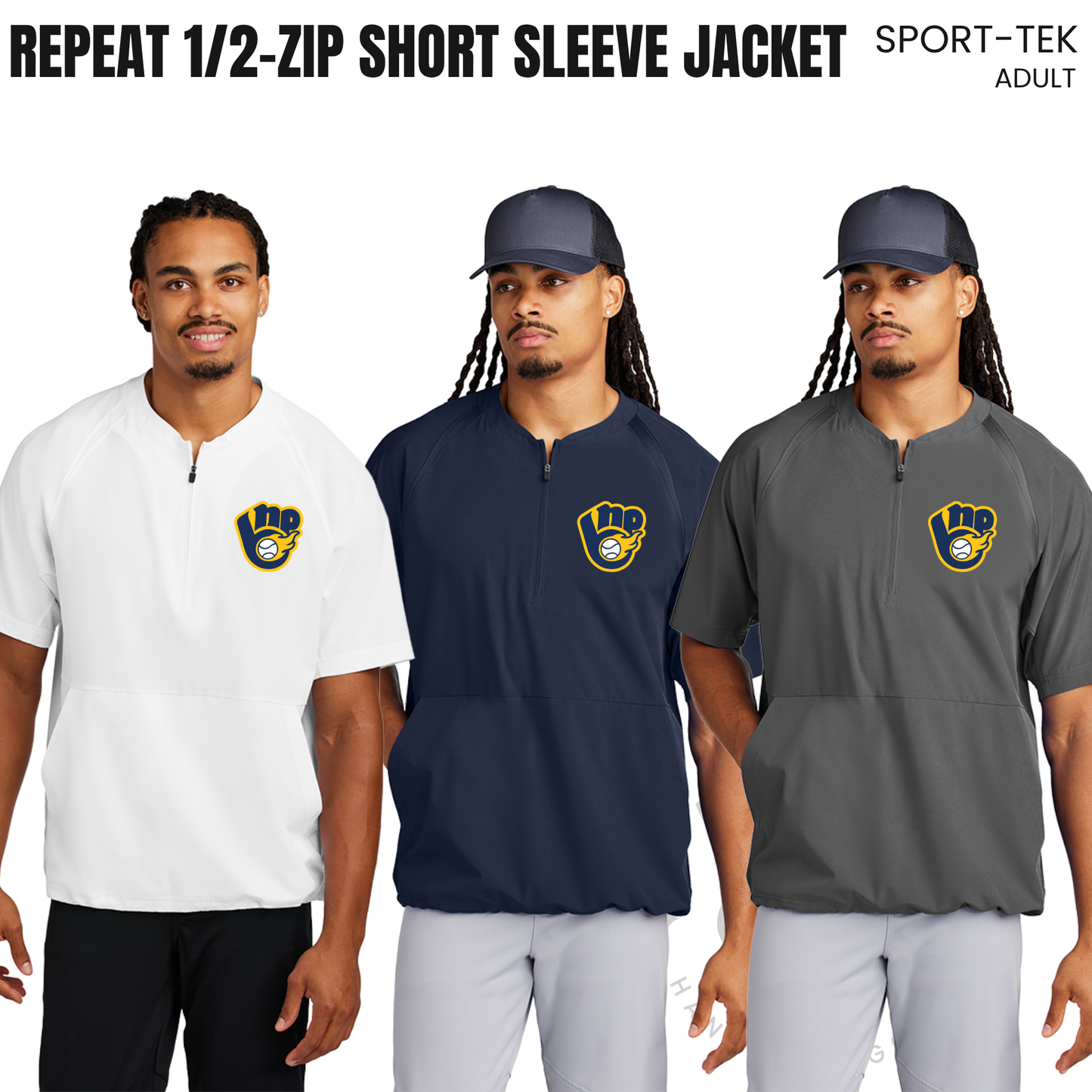 BLAZERS | Sport-Tek Repeat 1/2-Zip Short Sleeve Jacket {adult}