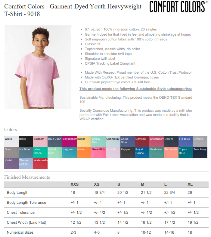 North Polk PTO | Comfort Colors Garment-Dyed Heavyweight T-Shirt {adult}