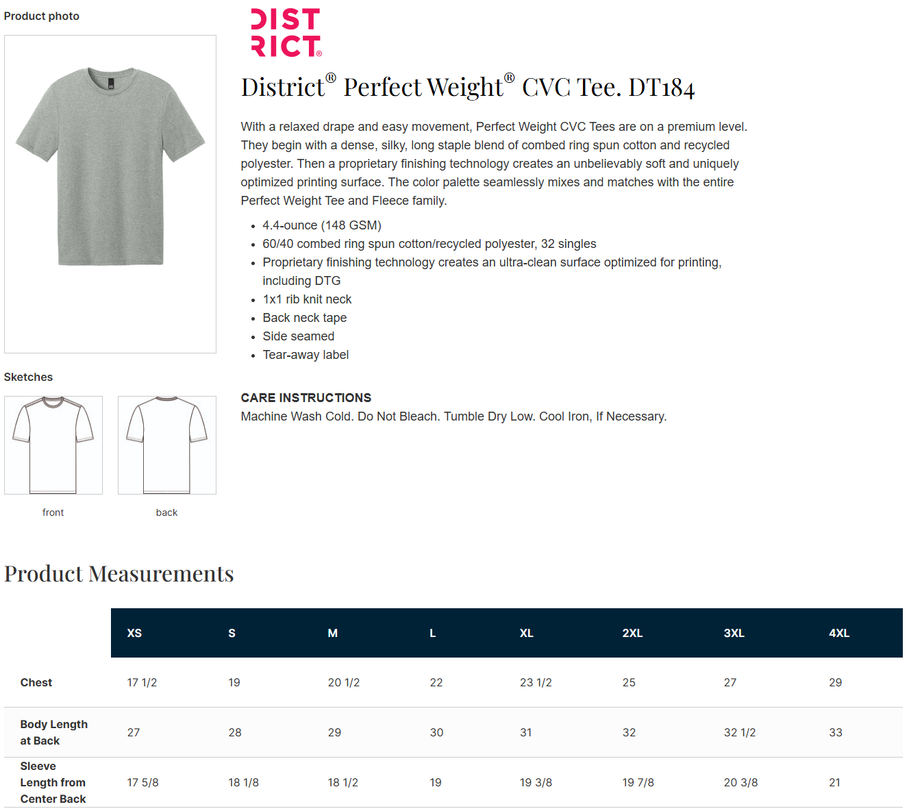Gulf Coast Volleyball, District Full Front Tee