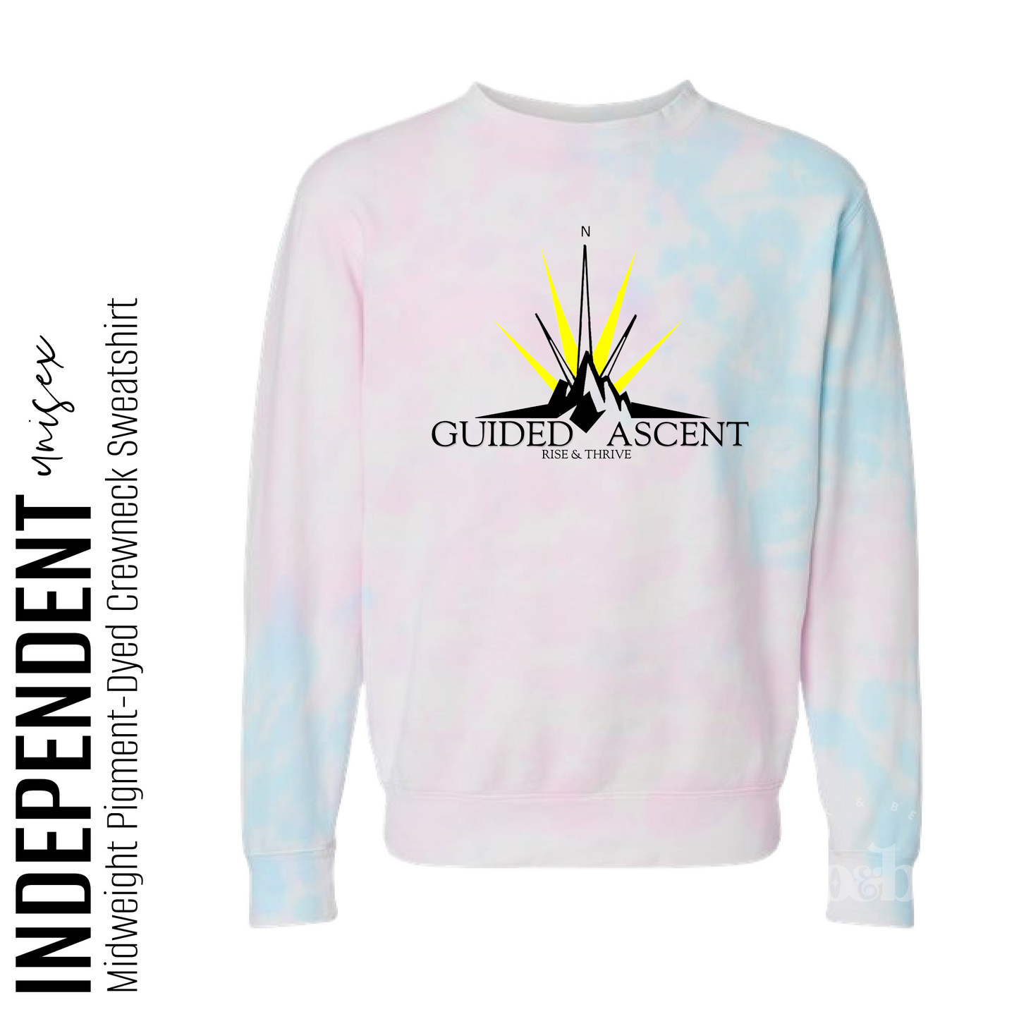 Guided Ascent, LLC - independent crewneck, pink