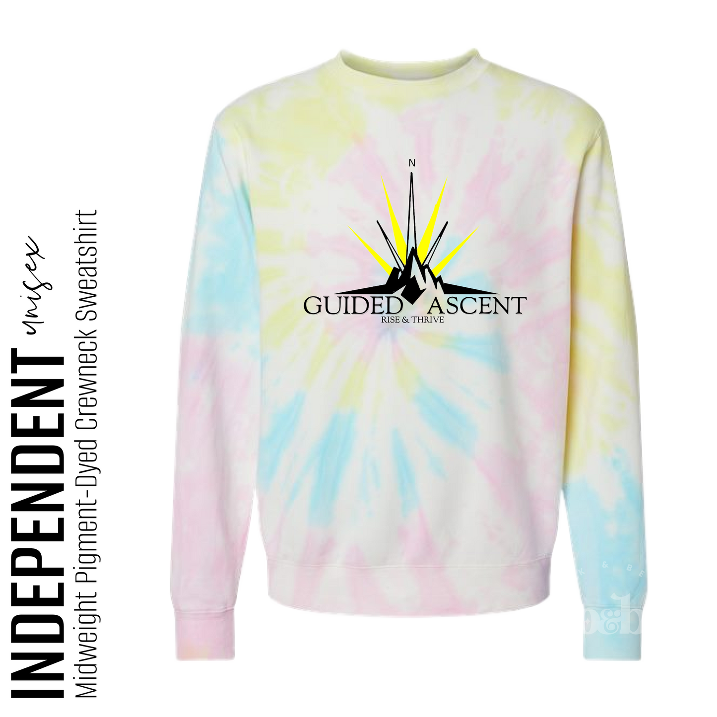 Guided Ascent, LLC - independent crewneck, pink