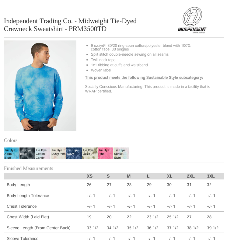 Guided Ascent, LLC - independent crewneck, pink