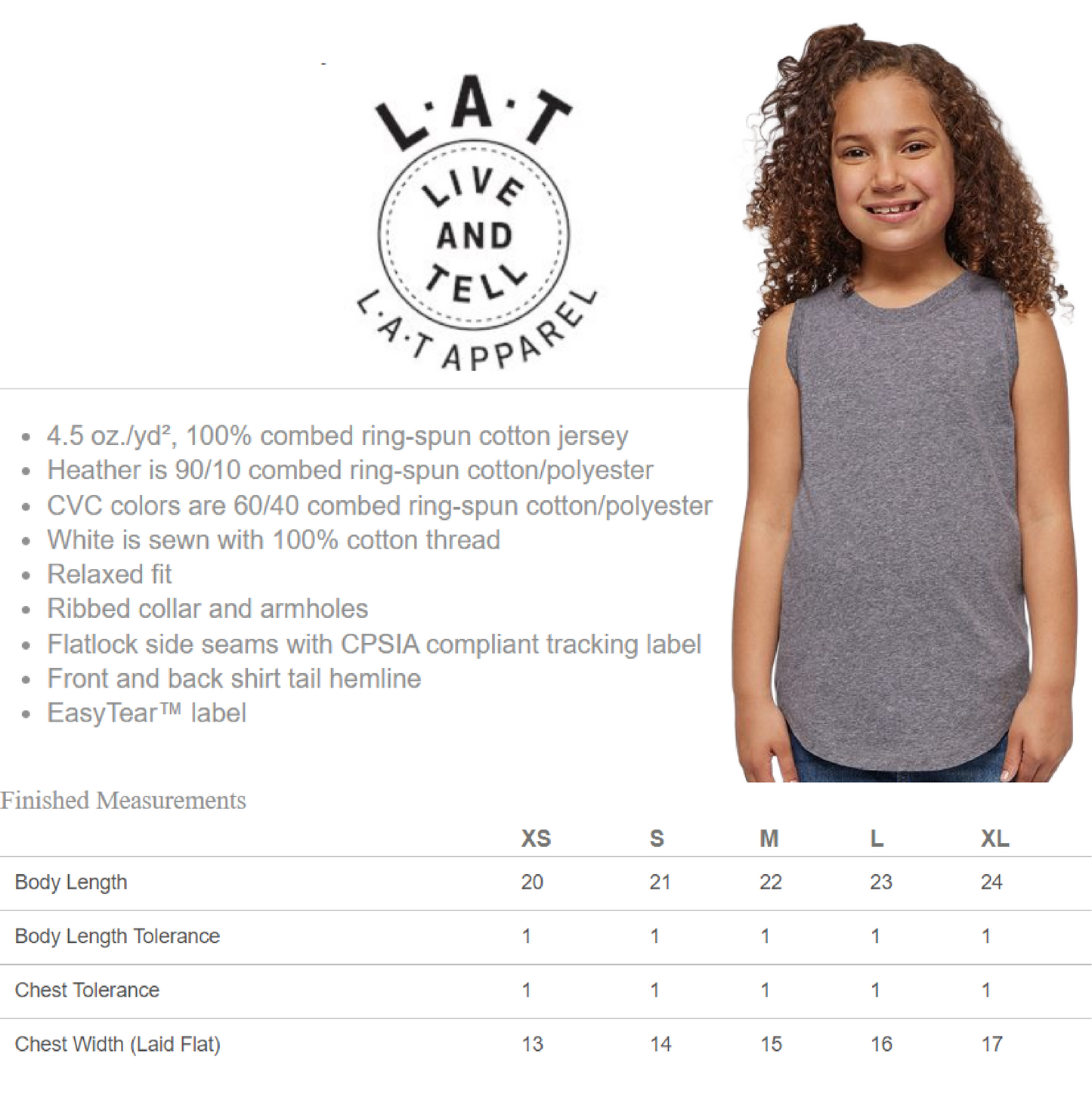 MTO / Lakes Early Learning Center, girls tank top