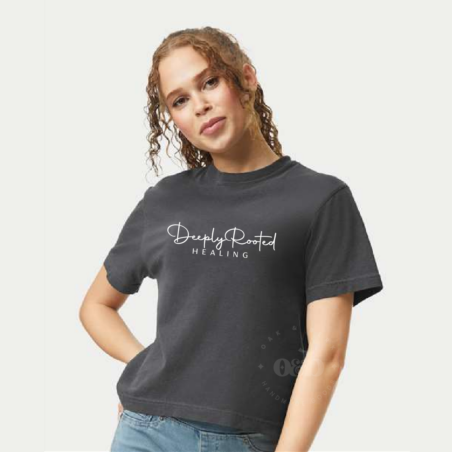 Deeply Rooted Healing | Comfort Colors Boxy Tee, Simple
