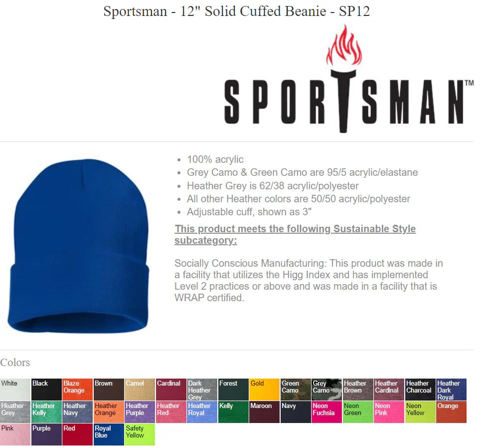 North Polk PTO | Stocking Hat, embroidered