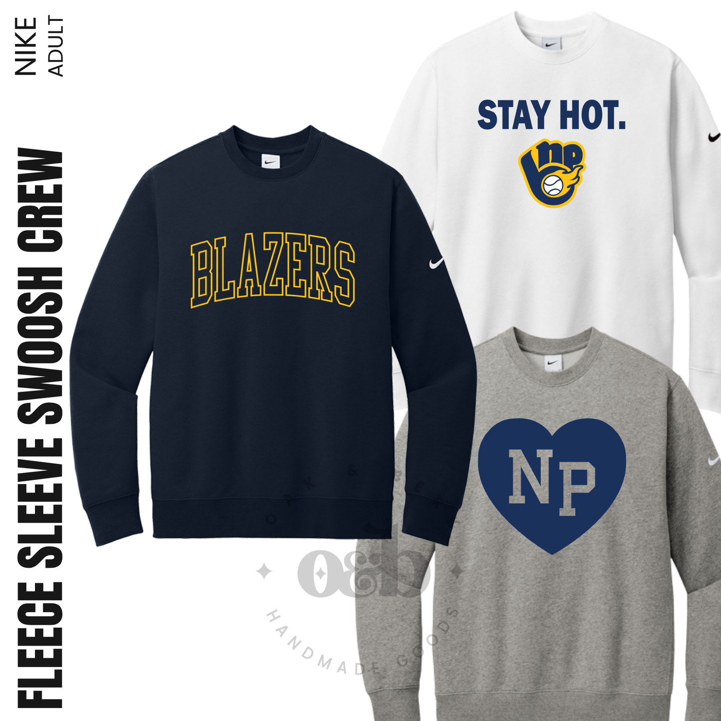 BLAZERS | Nike Club Fleece Crewneck {adult}