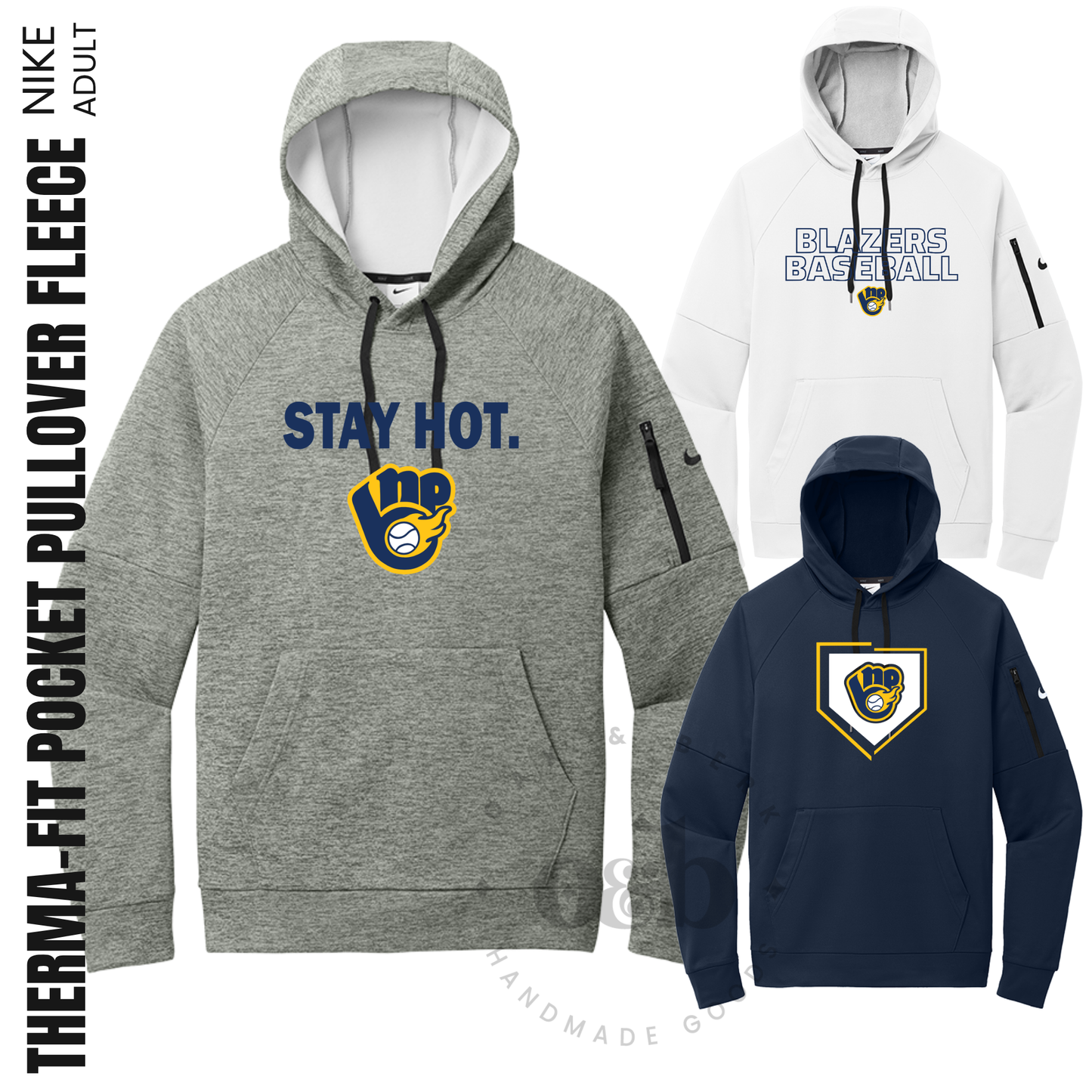 BLAZERS | Nike Therma-FIT Pocket Pullover Fleece Hoodie