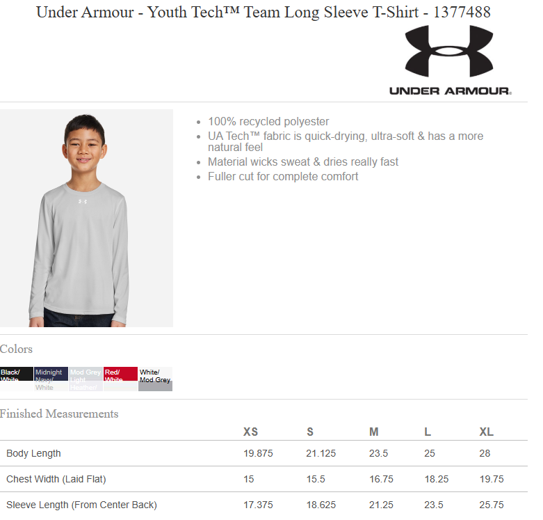 North Polk PTO | Under Armour Performance Long Sleeve {adult + youth}