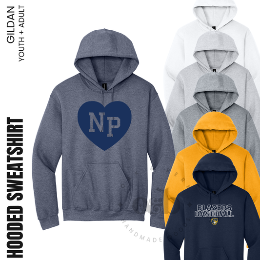 BLAZERS | Gildan Hooded Sweatshirt {adult + youth}