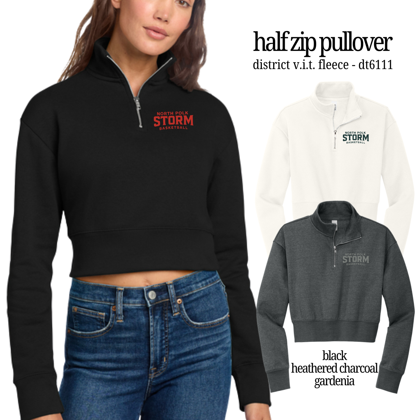 STORM | District Half Zip Crop Pullover