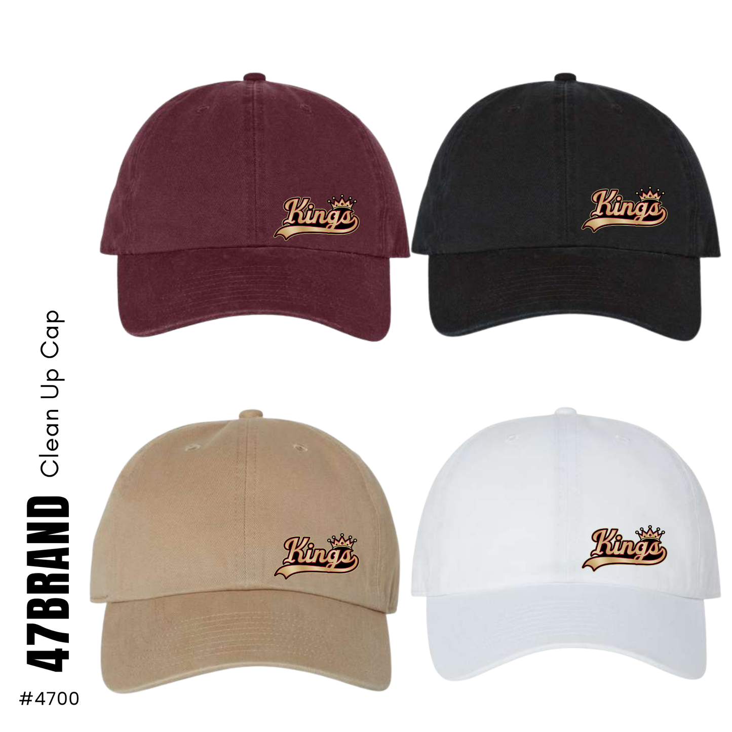 KINGS / 47 Brand Clean Up Cap, Logo