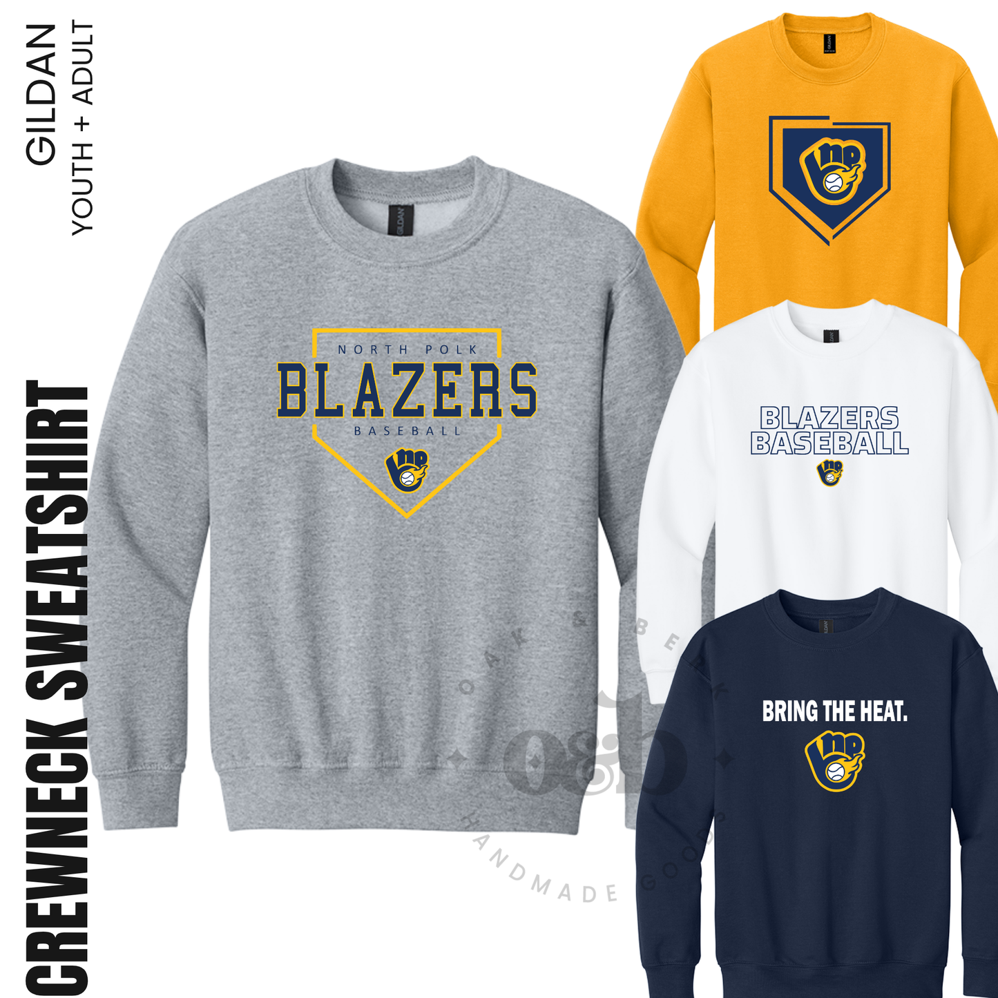 BLAZERS | Gildan Heavy Blend Crewneck Sweatshirt {adult + youth}