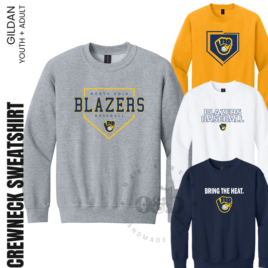 BLAZERS | Gildan Heavy Blend Crewneck Sweatshirt {adult + youth}