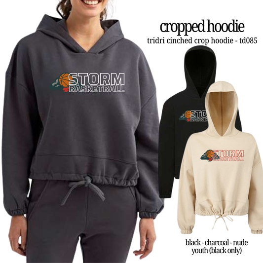 STORM | TriDri Cinched Crop Hoodie {youth + women}
