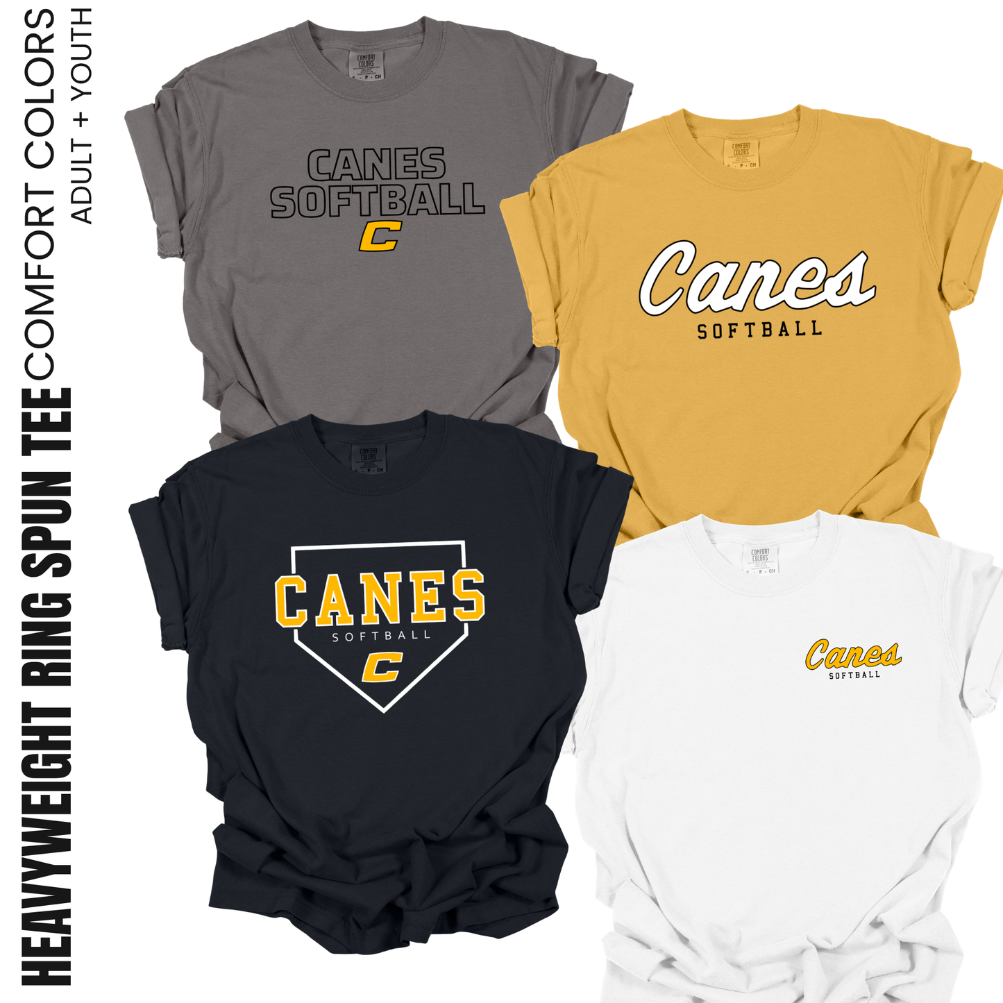 CANES | Comfort Colors Heavyweight T-Shirt {youth + adult}