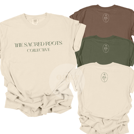 The Sacred Roots Collective | Comfort Colors Tee, Simple + Back