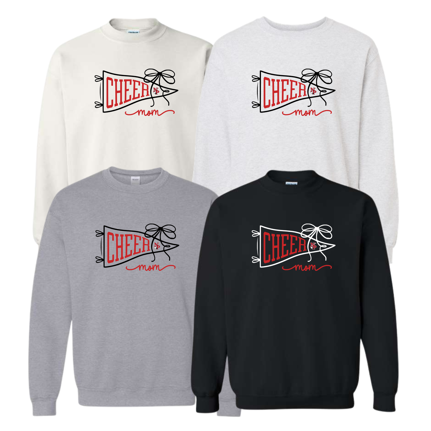 North Polk Fall Cheer | Cheer Mom, Gildan Crewneck Sweatshirt