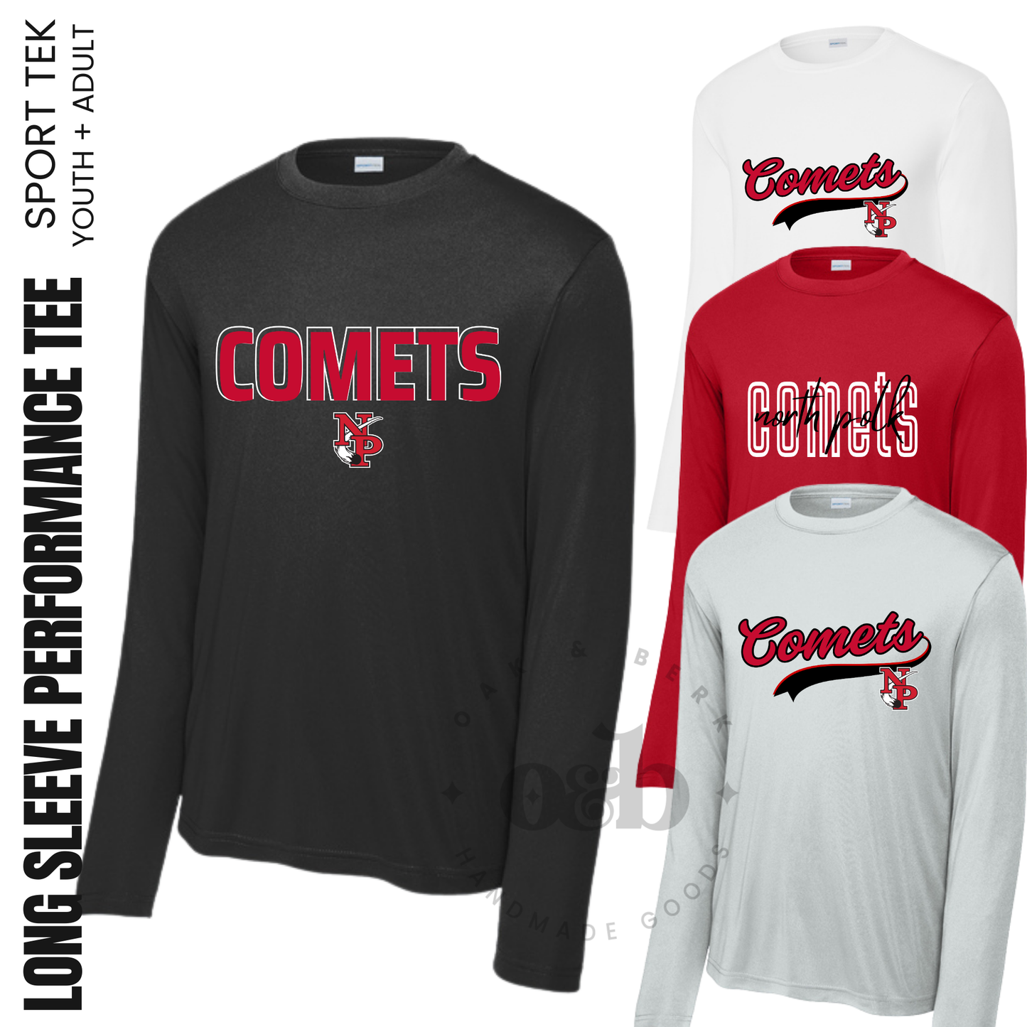 North Polk PTO | Sport Tek PosiCharge® Competitor™ Long Sleeve Tee {adult + youth}