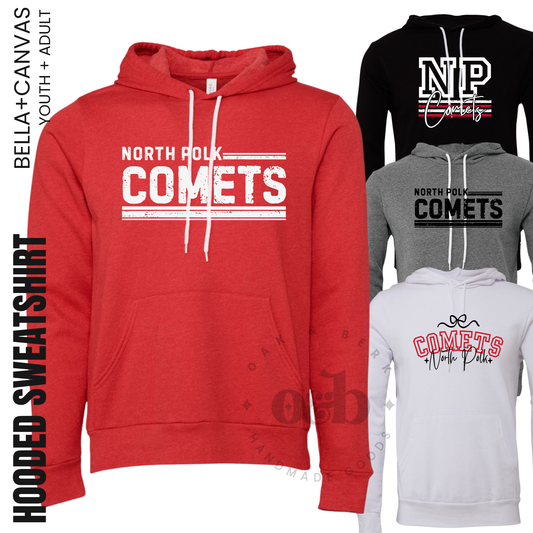 North Polk PTO | Bella+Canvas Unisex Sponge Fleece Hooded Sweatshirt {adult}