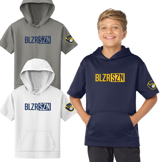 BLAZERS | BSBLSZN Sport-Tek Fleece Short Sleeve Hoodie {youth+adult}