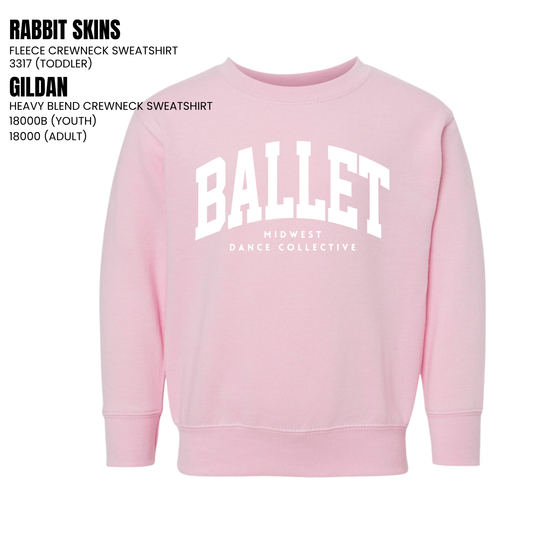 MDC | Ballet MDC Crewneck Sweatshirt, toddler + youth