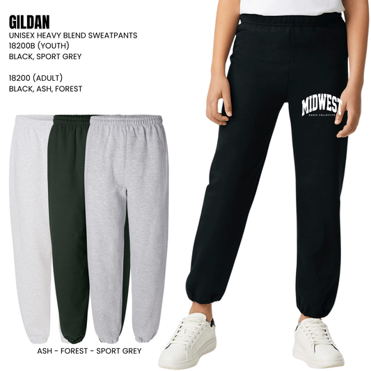 MDC | Gildan HeavyBlend Cinch Sweatpants, youth+adult