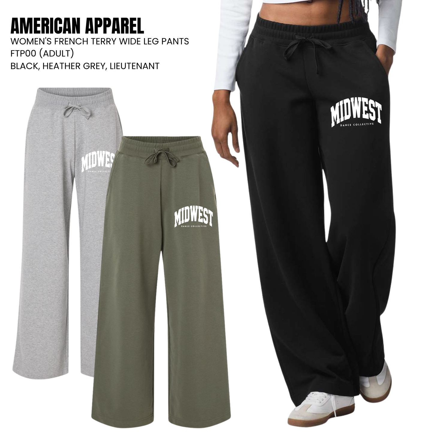MDC | American Apparel Wide Leg Pants, adult