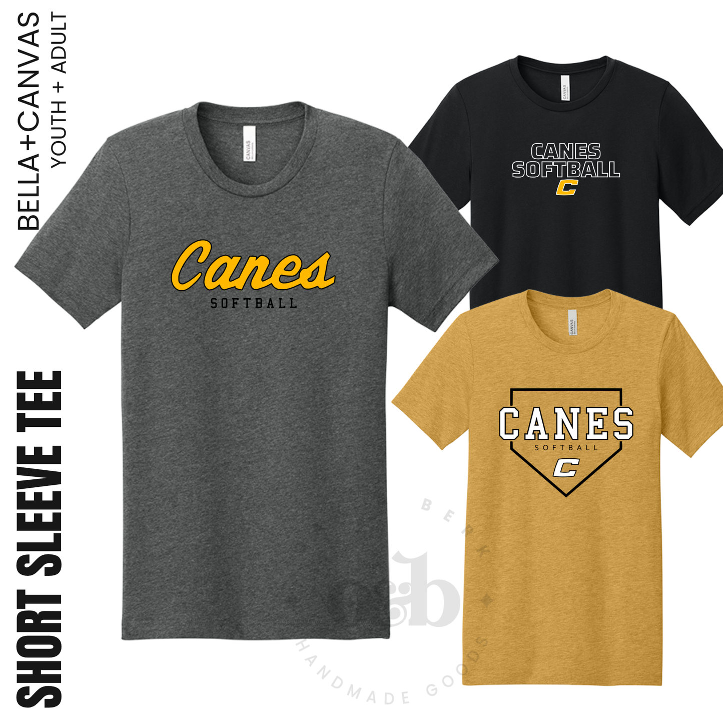 CANES | Bella+Canvas Unisex Tee, adult+youth
