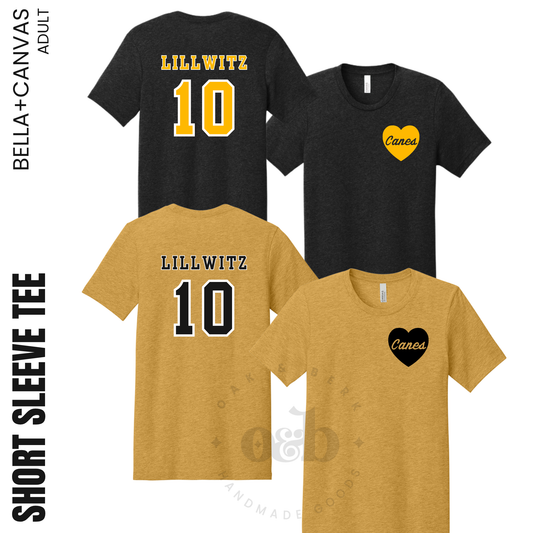 CANES | Custom Bella+Canvas Unisex Tee, adult+youth