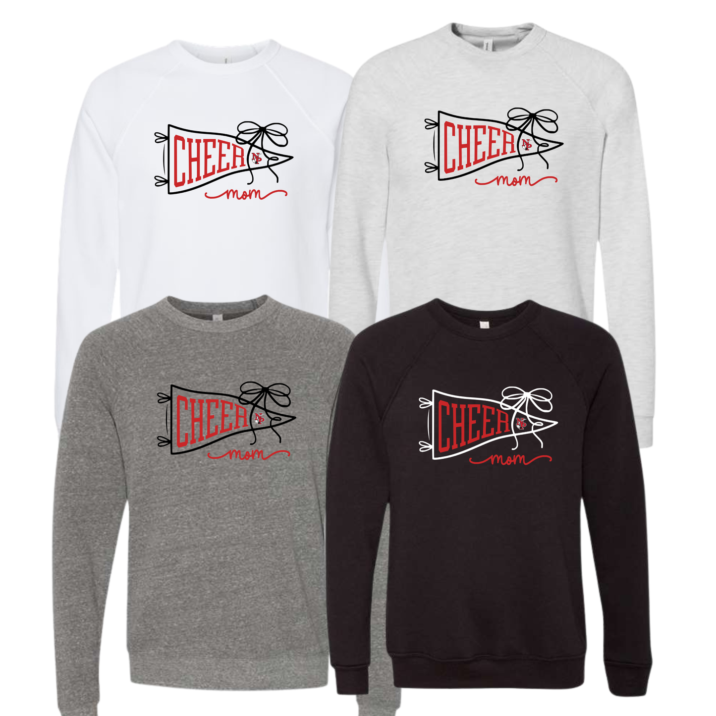 North Polk Fall Cheer | Cheer Mom Bella+Canvas Crewneck Sweatshirt