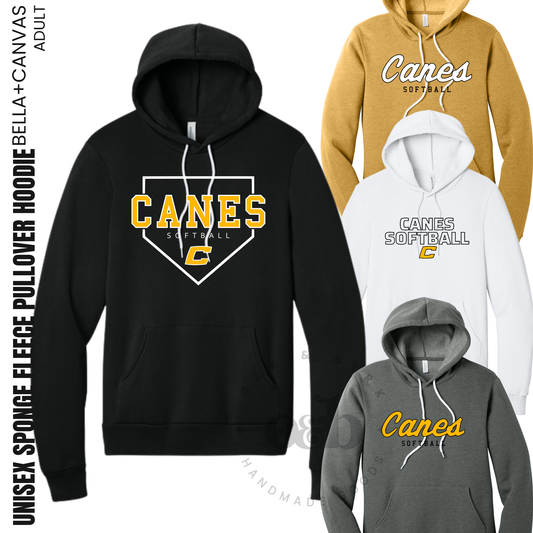 CANES | Bella+Canvas Unisex Sponge Fleece Hooded Sweatshirt {adult}