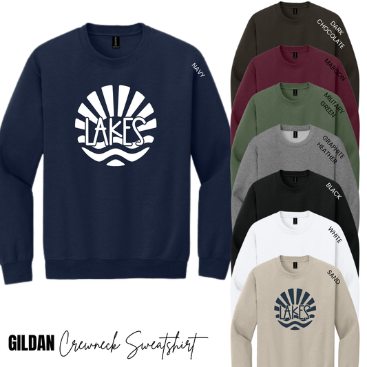 MTO / Lakes Logo Sweatshirt, gildan crewneck