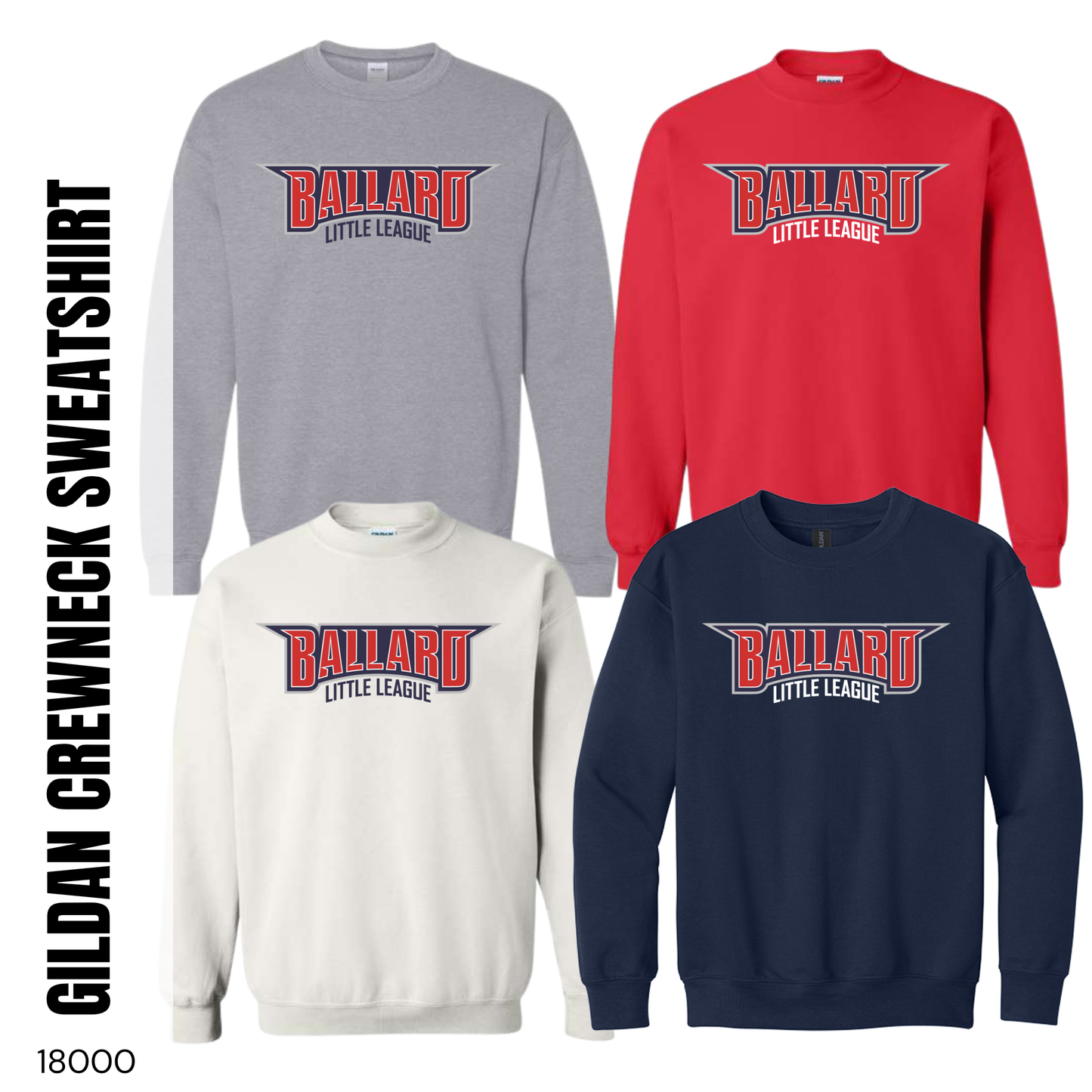 Ballard LL | Gildan Heavy Blend Crewneck Sweatshirt {adult + youth}