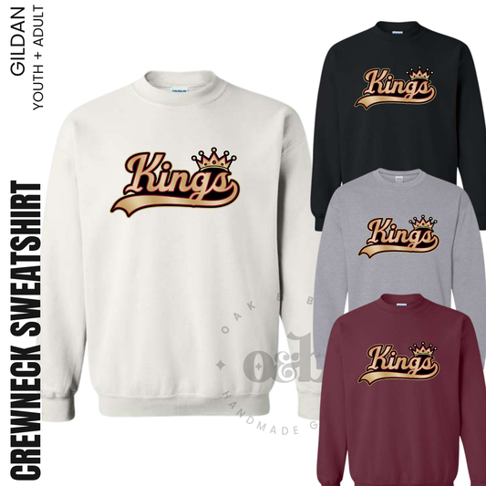 KINGS | Gildan Heavy Blend Crewneck Sweatshirt {adult + youth}