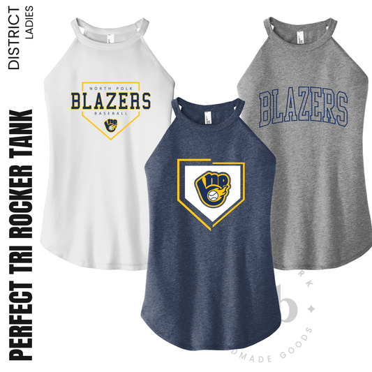 BLAZERS | District Women’s Perfect Tri Rocker Tank {adult}