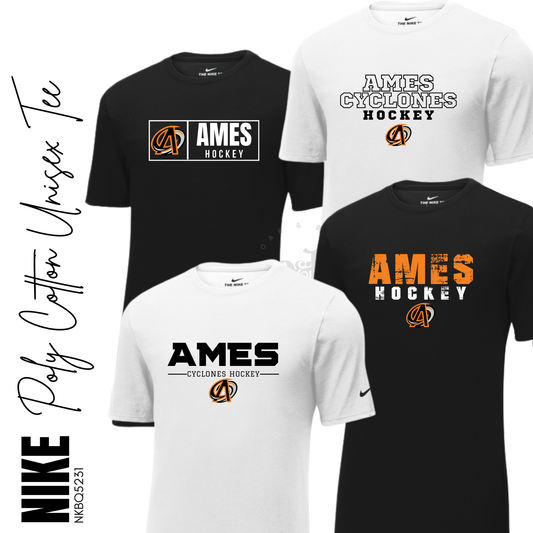 Ames Hockey | Nike Poly Cotton Tee