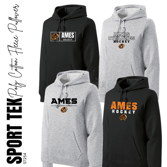 Ames Hockey | Sport Tek Poly Cotton Fleece Pullover