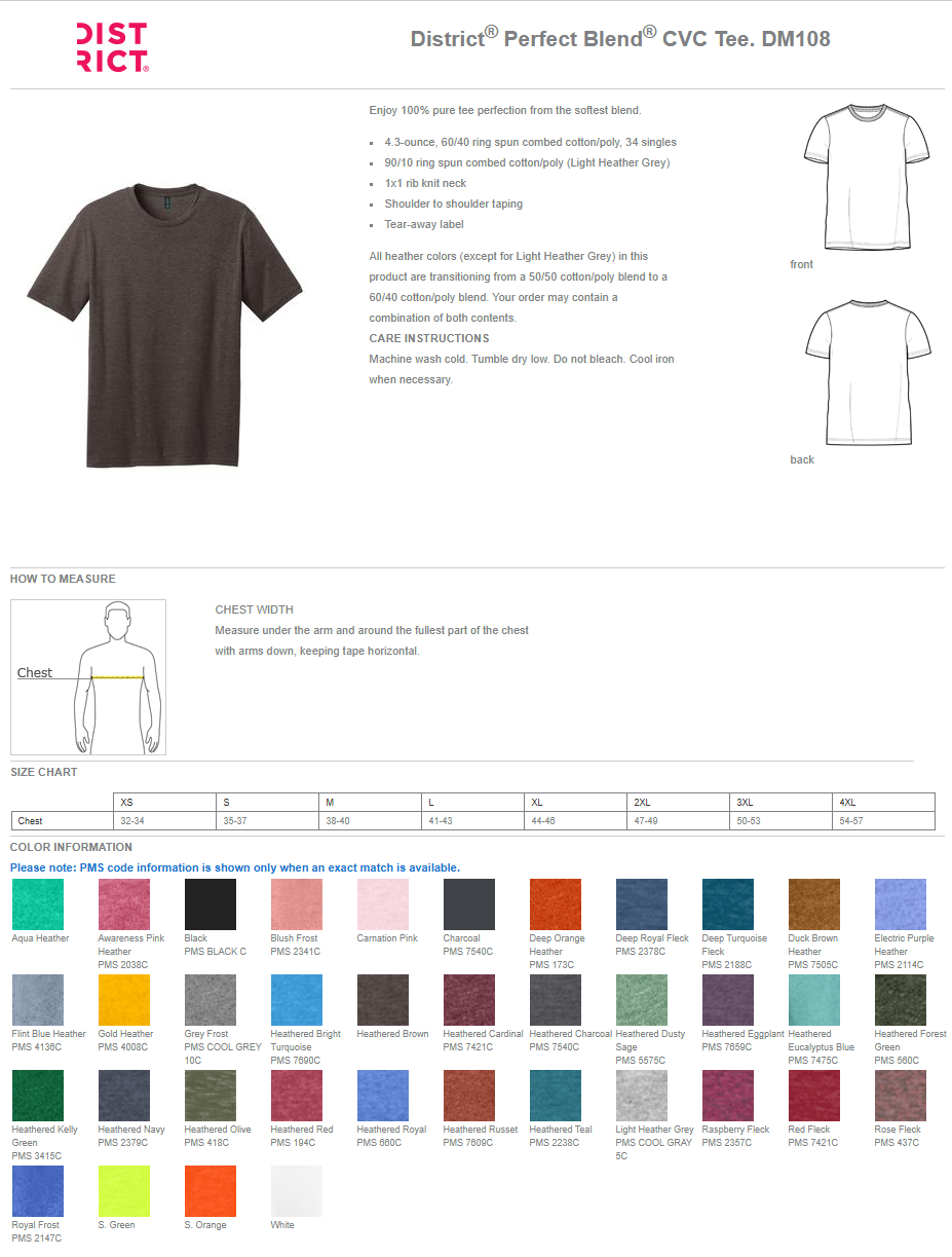 Cook Electric | District Perfect Blend® CVC Tee, logo tee