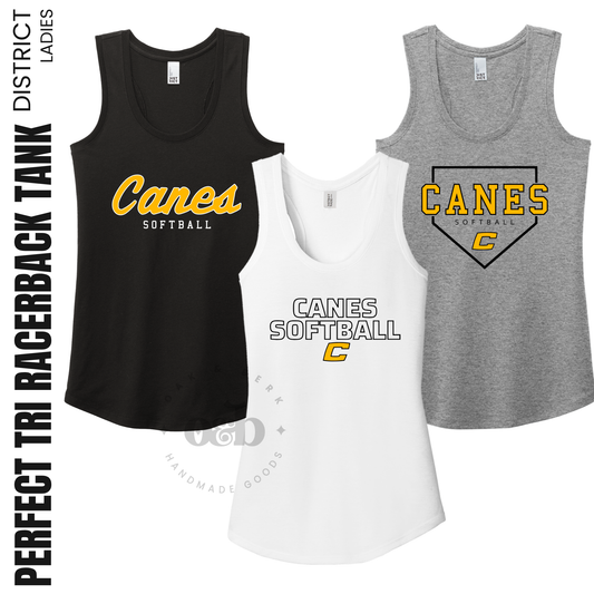 CANES | District Women’s Perfect Tri Racerback Tank