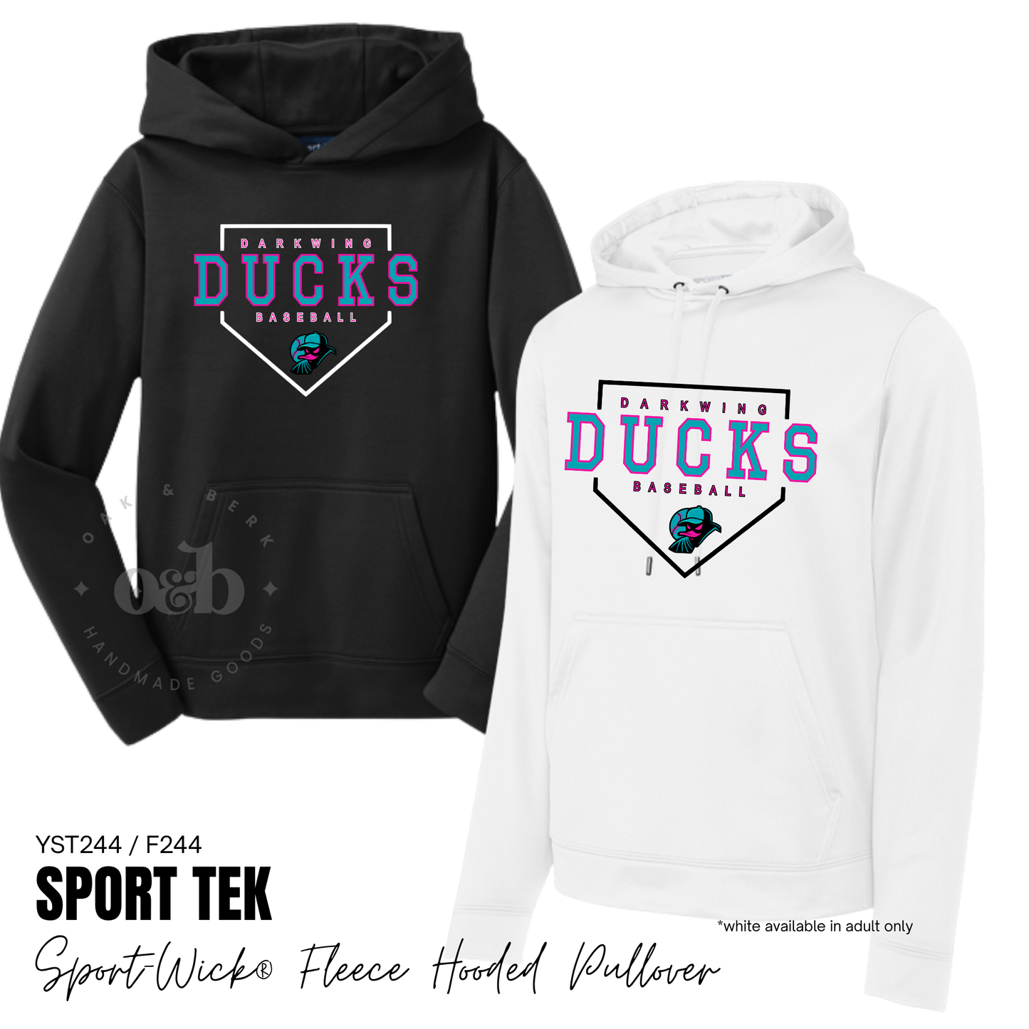Darkwing Ducks | SportWick Fleece Hooded Pullover {youth + adult}