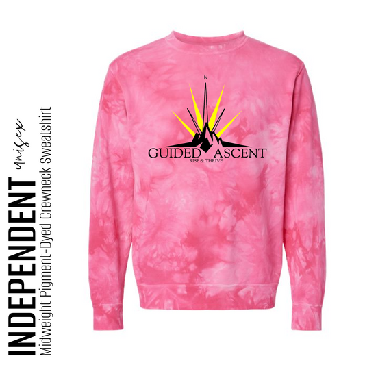 Guided Ascent, LLC - independent crewneck, pink