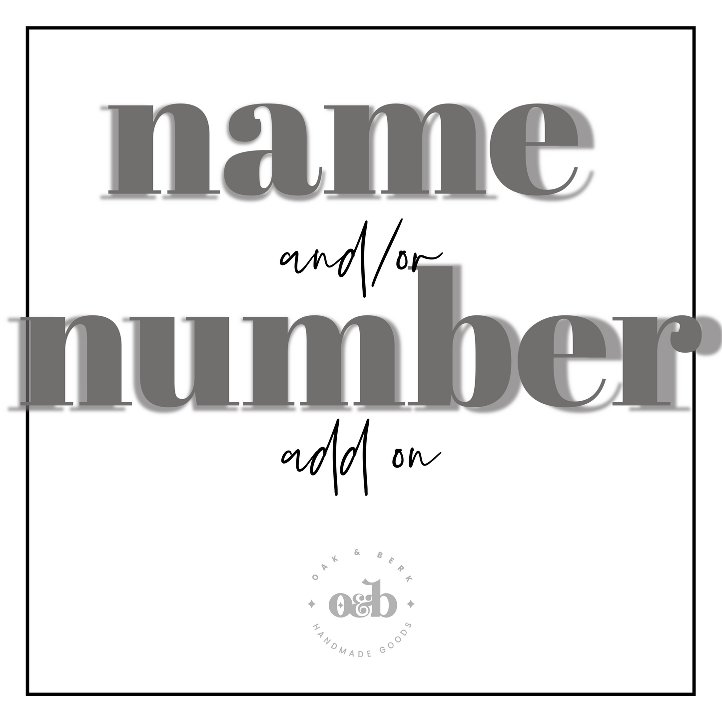 Ames Hockey | Name and/or Number Add-On