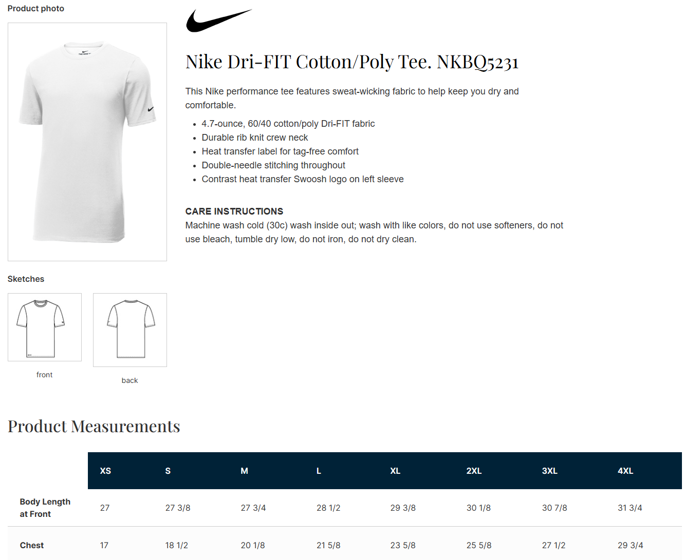 Ames Hockey | Nike Poly Cotton Tee