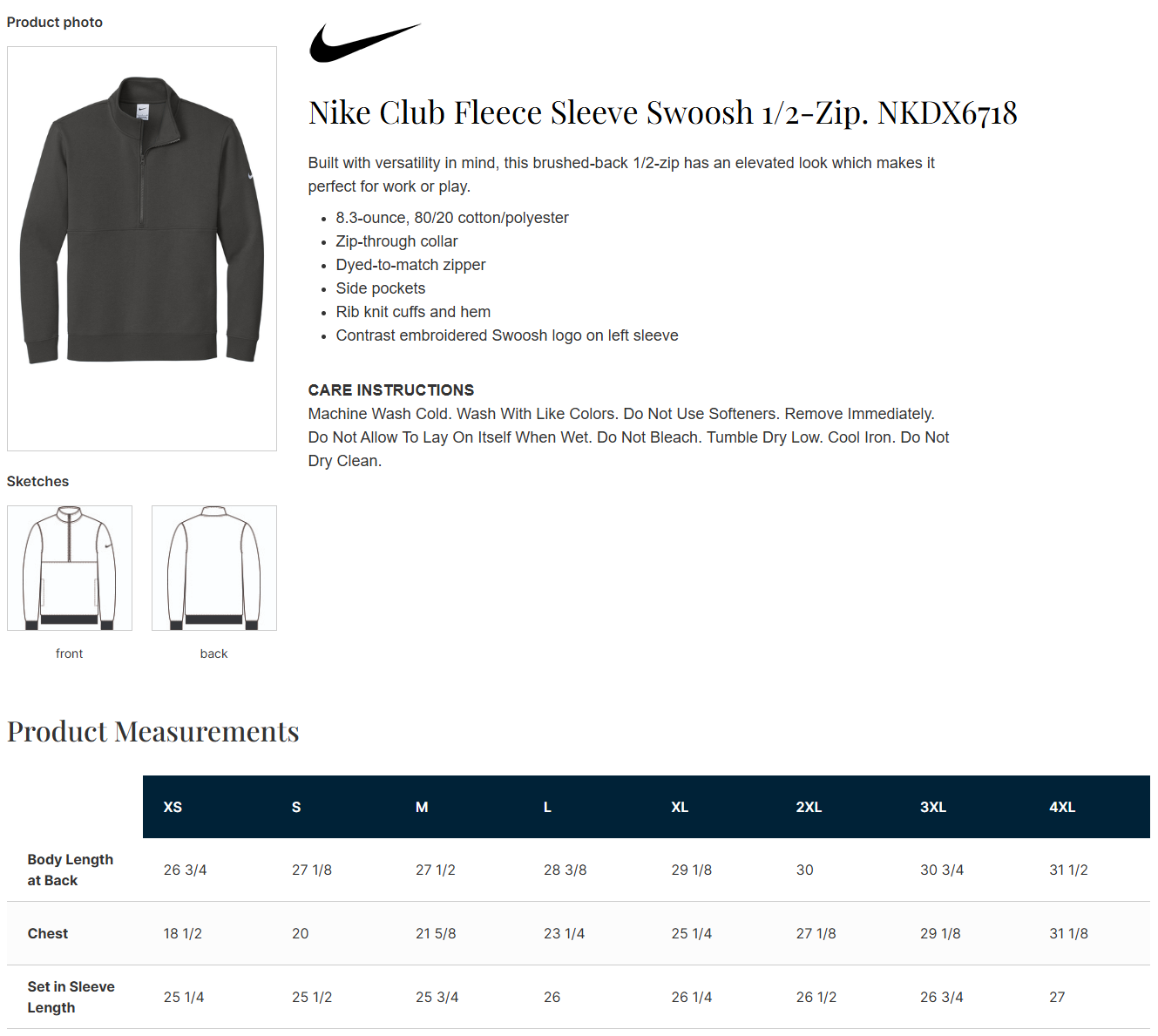 Ames Hockey | Nike Unisex 1/2 Zip