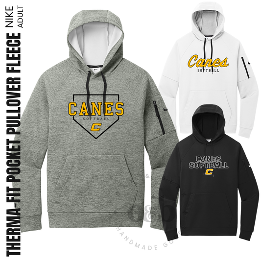 CANES | Nike Therma-FIT Pocket Pullover Fleece Hoodie