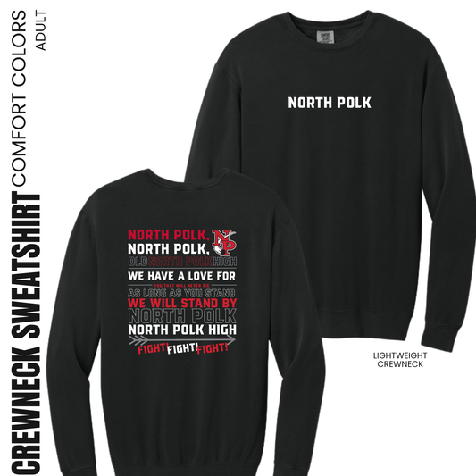 North Polk PTO | Fight Song Comfort Colors Sweatshirt {adult}